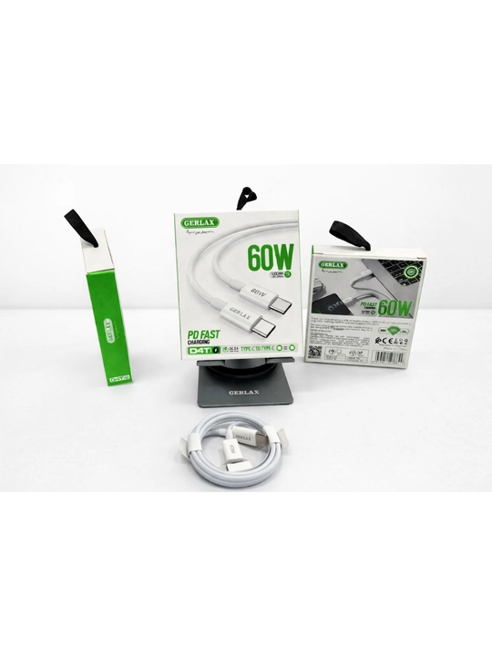 GERLAX 60W Type-C – Lightning kabel, tezkor zaryadlash