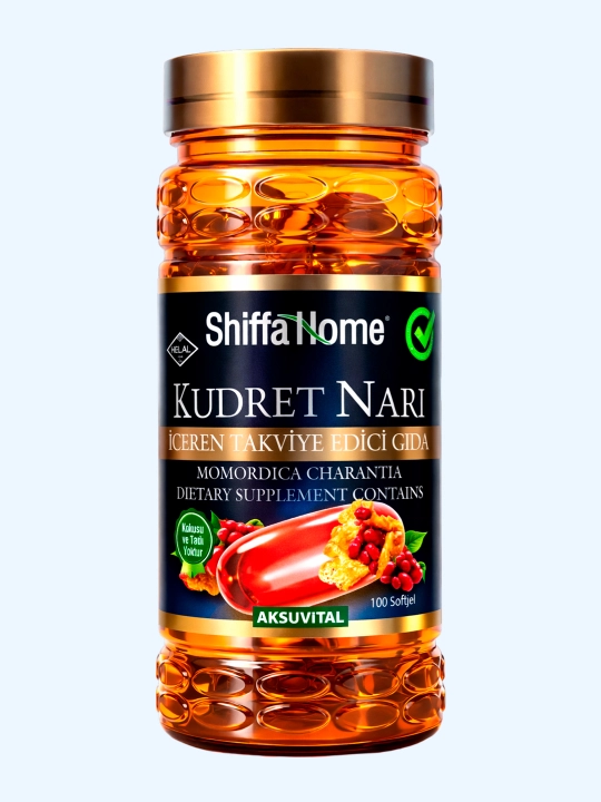 Shiffa Home Кудрет нари (горькая дыня), биологически активная добавка, 100 капсул, 1000мг
