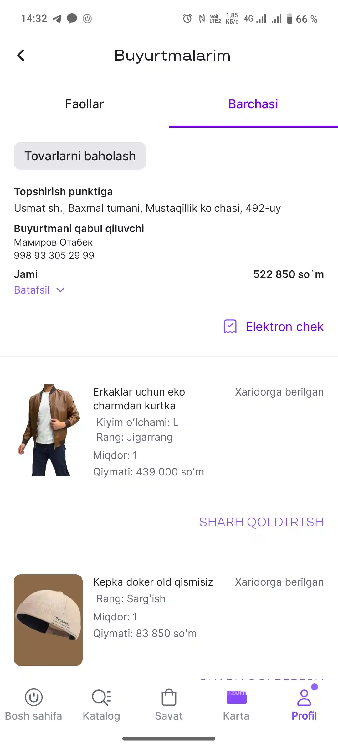 Erkaklar uchun eko charmdan kurtka