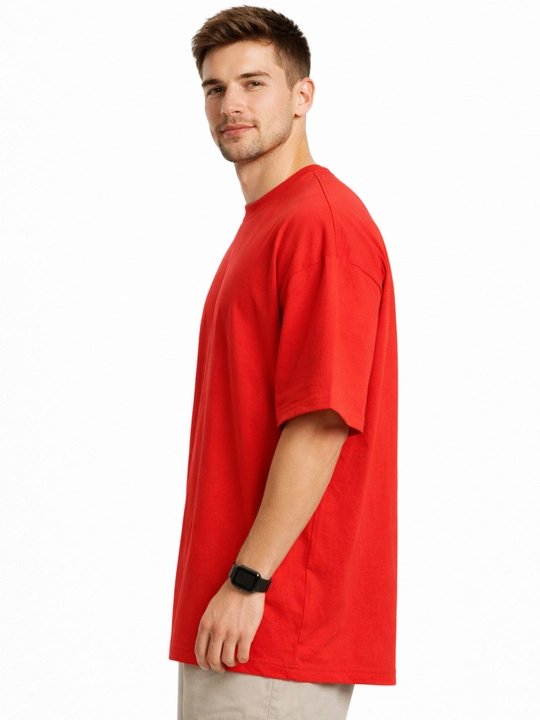Erkaklar uchun 100% paxtadan oversize bazaviy futbolka