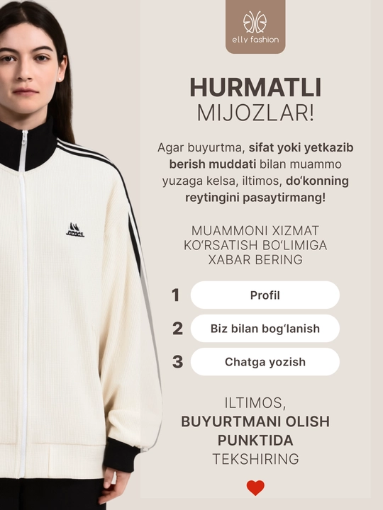 Tolstovka ayollar uchun, chaqmoq ustidagi baland yoqali - EllyFashion