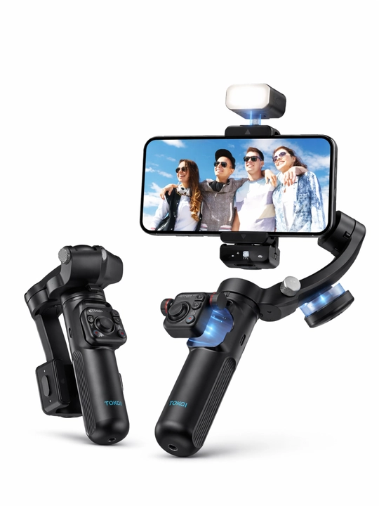 M03 3-Axis Telefon Stabilizatori AI Kuzatuv va Mikrofon bilan