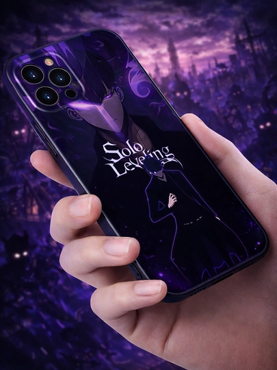 IPhone 16, 15, 14, 13, 12, 11 uchun Anime g'ilof Solo Leveling