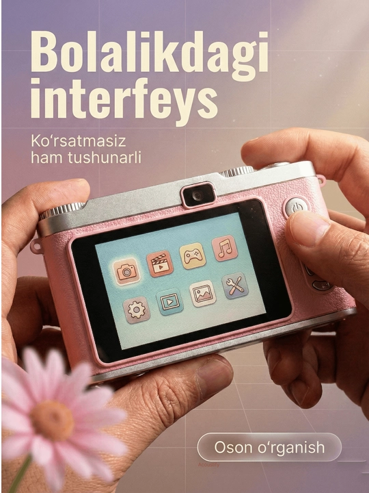 Raqamli kamera (fotoparat), foto kamera, retro kamera, 8x zum, va 32 GB karta
