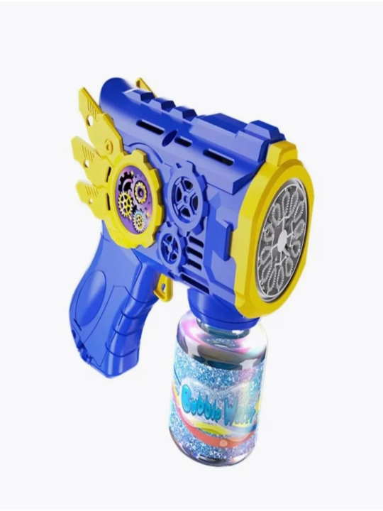 Bubble Gun pufak generatori, LED chiroqlar bilan, yengil, xavfsiz, 3 yoshdan boshlab
