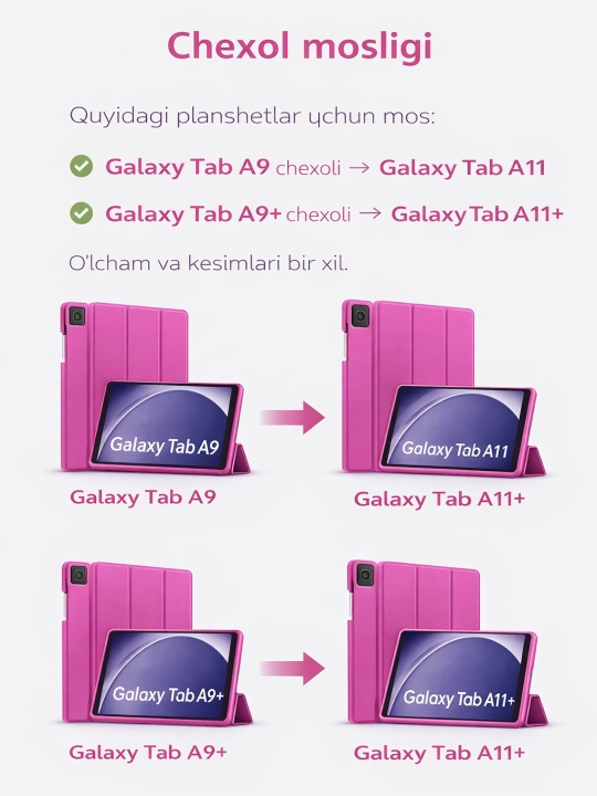 Чехол для планшета Samsung Galaxy Tab A11+, A11, A9+, A9, A8, A7
