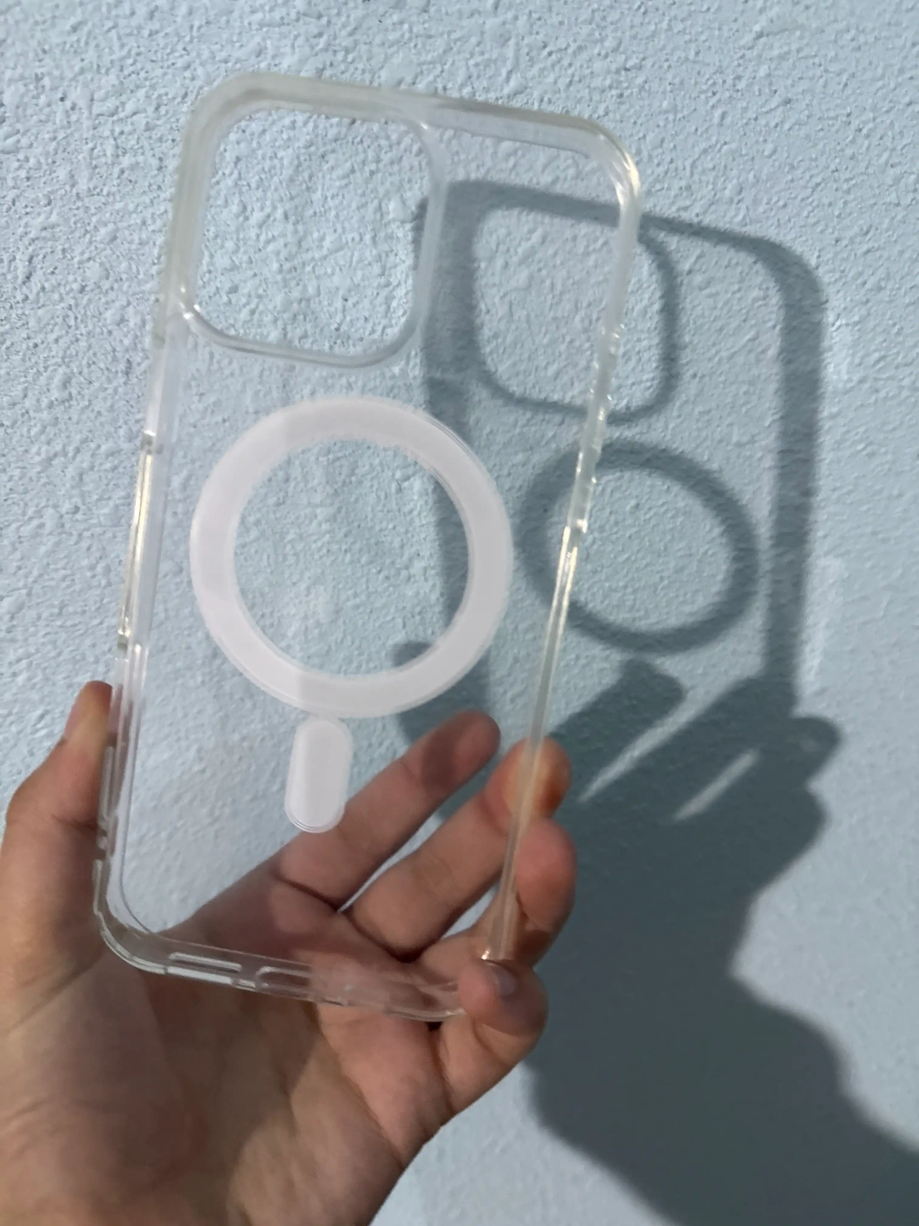 IPhone 11, 12, 13, 14, 15, 16, 17 plus,Pro,Max uchun MagSafe bilan shaffof plastik g'ilof