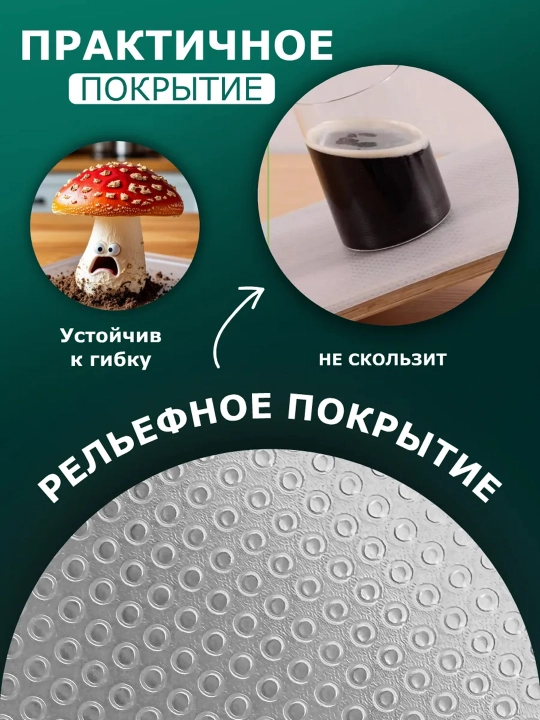 Коврик в рулоне для кухонного ящика и холодильника - для шкафов и шкафов