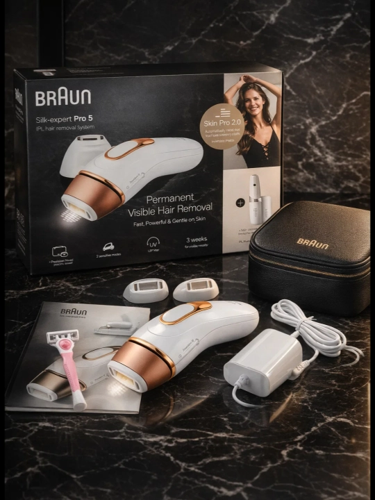 Braun Фотоэпилятор лазерный Silk Expert Pro 5, 400.000 вспышек, IPL - 