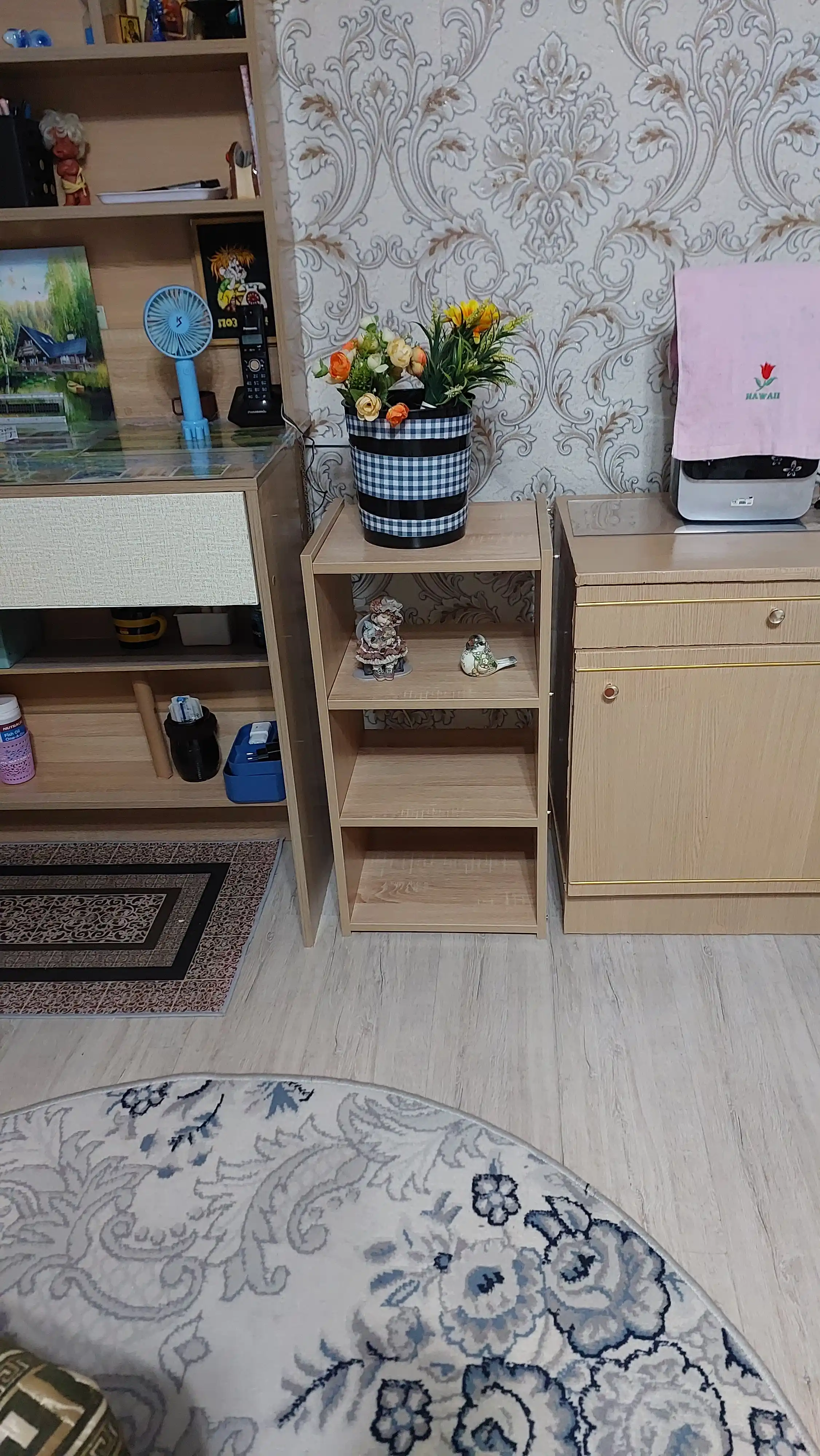 Mini stelaj pol usti, tor stelaj saqlash va dekor uchun, loft uslubidagi tokcha organayzer