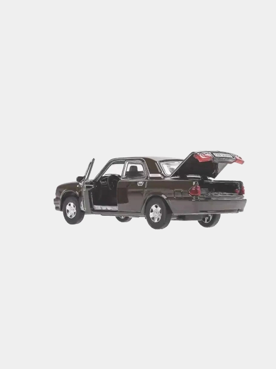 Машинка игрушка Волга газ 31105 12 см, металлическая Технопарк 1:43, черная