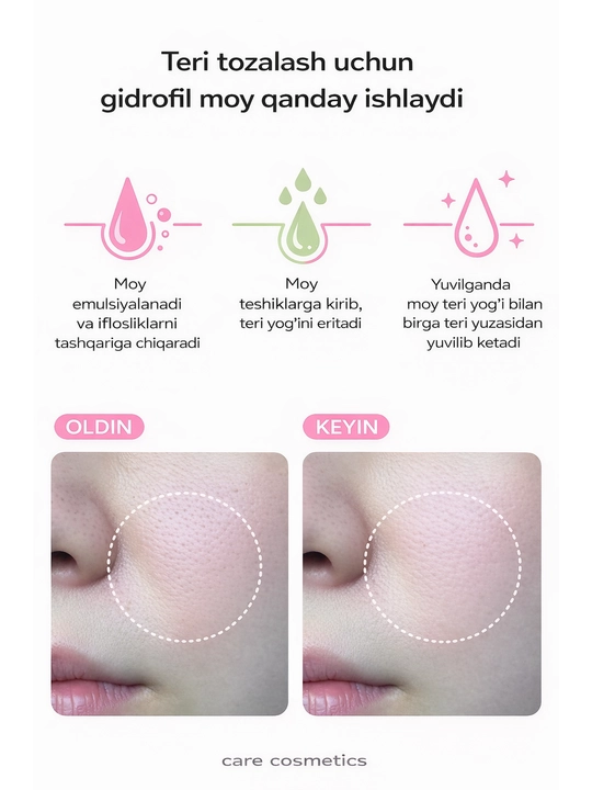 Celimax Derma Nature qora nuqtalar uchun jojoba asosli gidrofil tozalovchi moy (150 ml)
