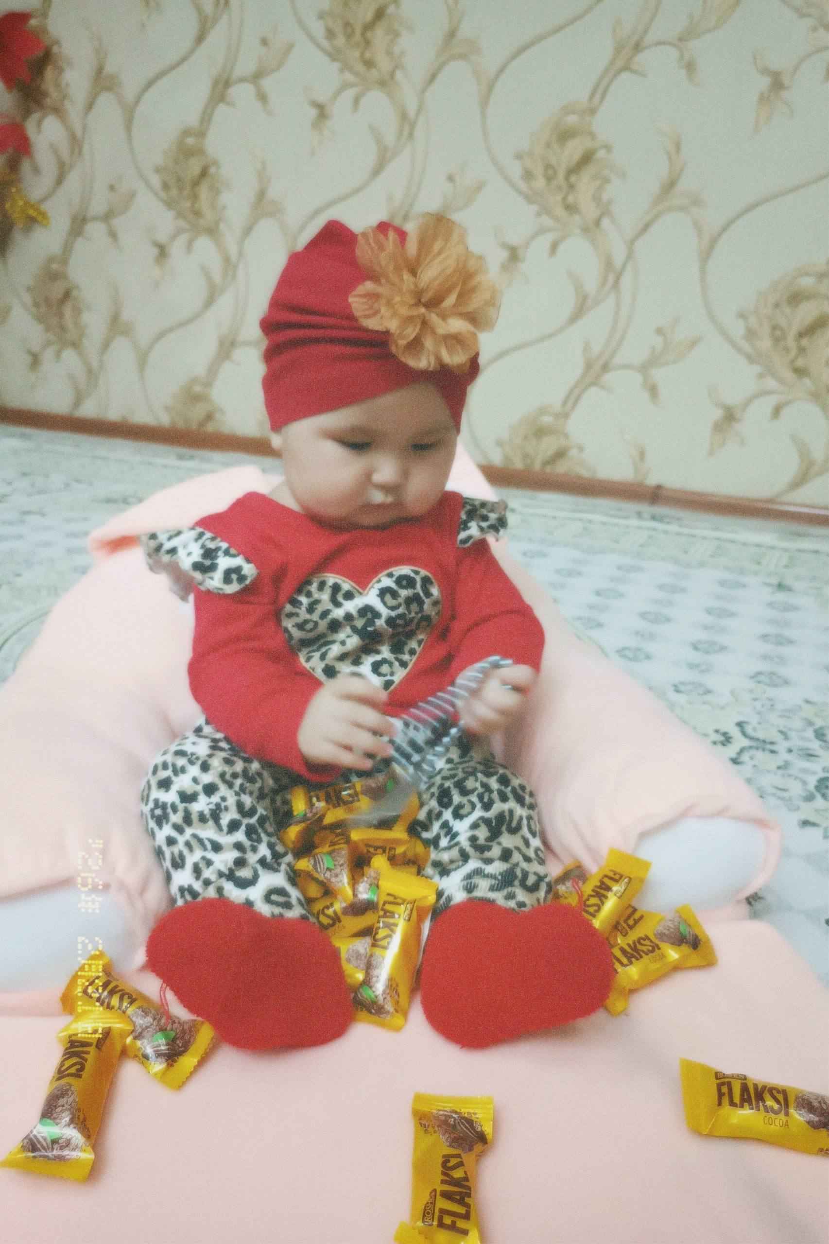 Комплект для новорожденных девочек (боди, штанишки, повязка), 100% хлопок