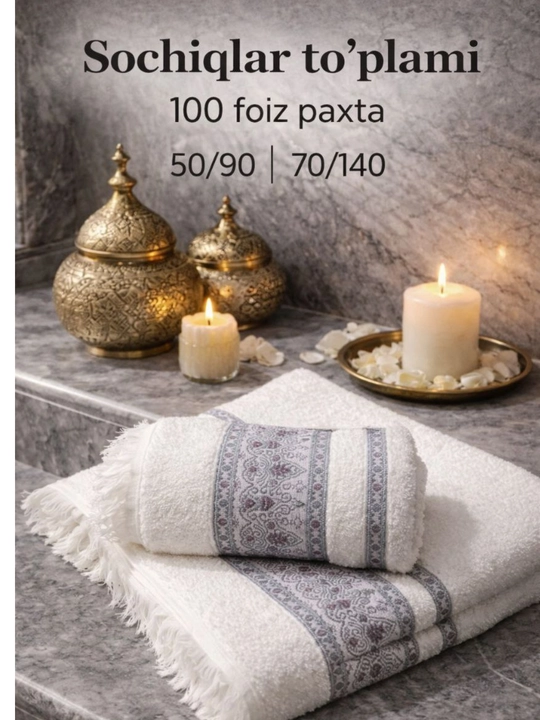 Sochiqlar to‘plami 70-140 \ 50-90, banya va yuz sochiq