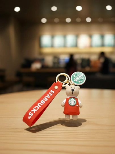 Стильный и милый брелок Starbucks — идеальный аксессуар для любителей кофе — GIFTS24-STARBUCKS-КРАСН