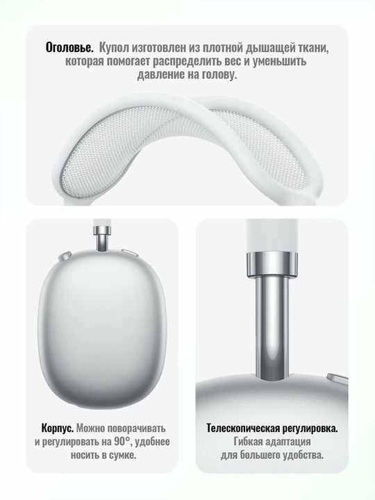 Наушники Hoco W65 Plus ANC беспроводные, Bluetooth 5.4, до 45 ч, ANC до 32 ч, 400 мАч, 2 ч