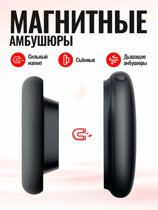 Наушники Hoco W65 Plus ANC беспроводные, Bluetooth 5.4, до 45 ч, ANC до 32 ч, 400 мАч, 2 ч