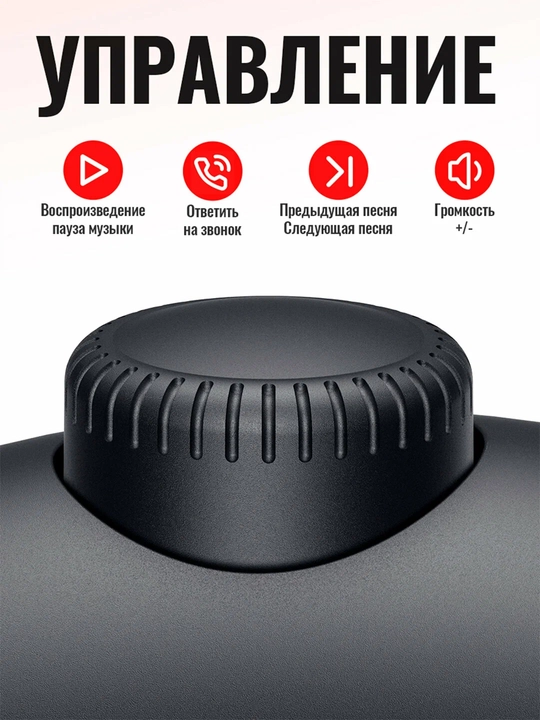 Наушники Hoco W65 Plus ANC беспроводные, Bluetooth 5.4, до 45 ч, ANC до 32 ч, 400 мАч, 2 ч