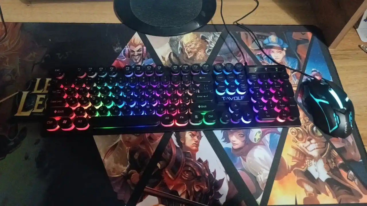 O'yin klaviatura va sichqonchasi T-Wolf TF270,GTX350,TF200 led chiroqli