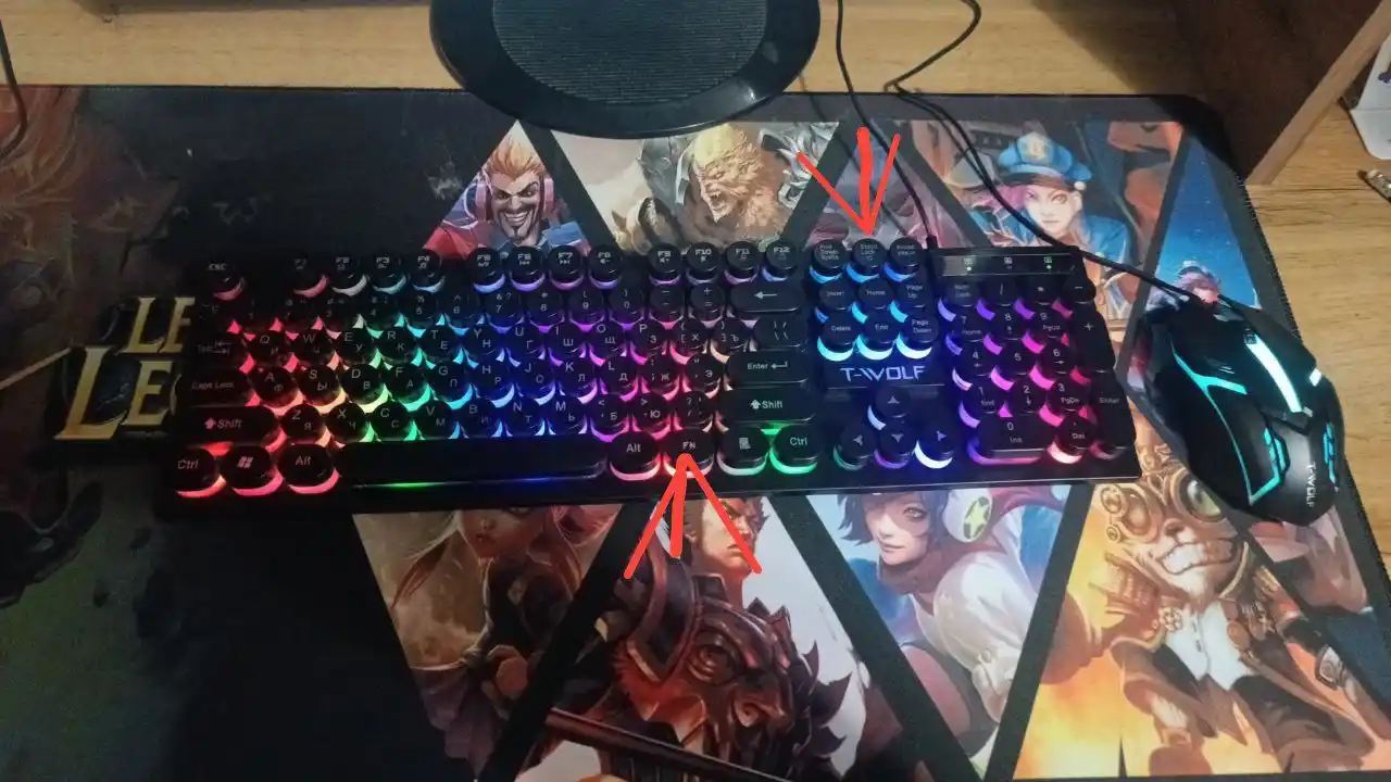 O'yin klaviatura va sichqonchasi T-Wolf TF270,GTX350,TF200 led chiroqli