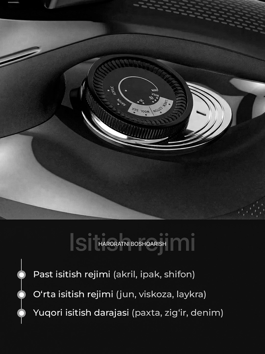 Bug‘li dazmol  HY-207I, 2600 Vt, keramika taglik, 500 ml, vertikal bug‘lash