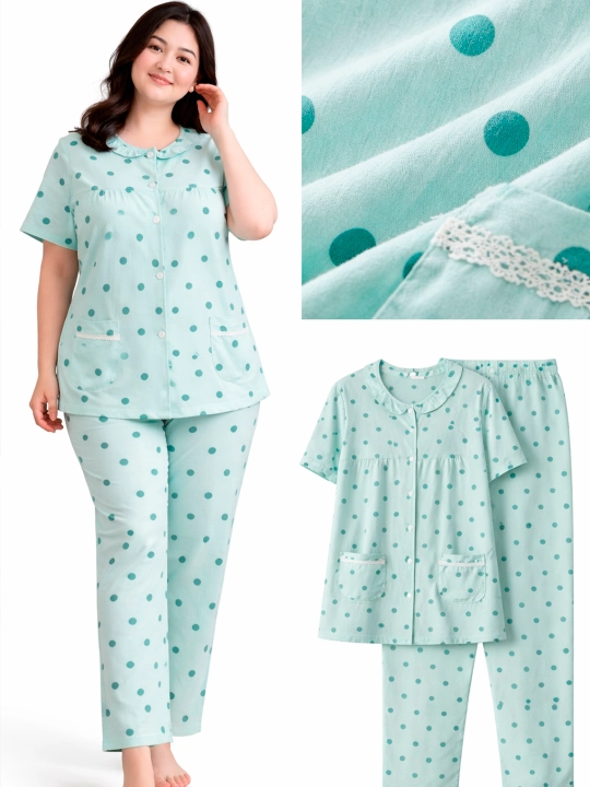 Katta o‘lchamli, uyda ham, uxlash uchun ham qulay pijama, standart (54, 56, 58, 60)
