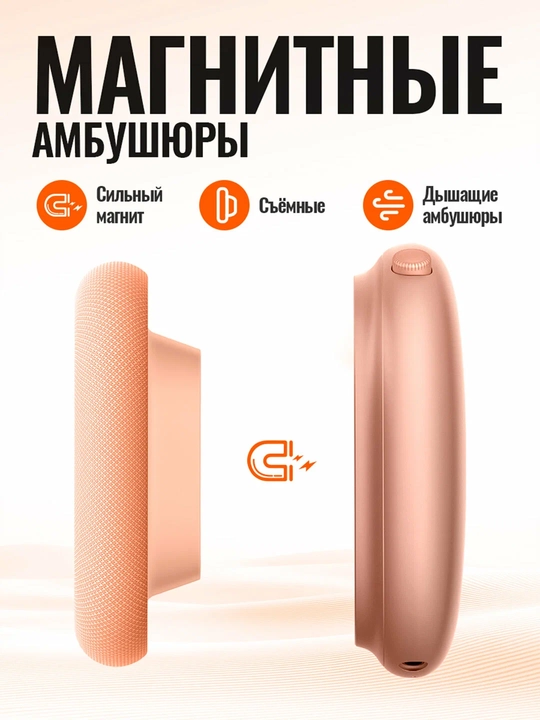 Наушники Hoco W65 Plus ANC беспроводные, Bluetooth 5.4, до 45 ч, ANC до 32 ч, 400 мАч, 2 ч