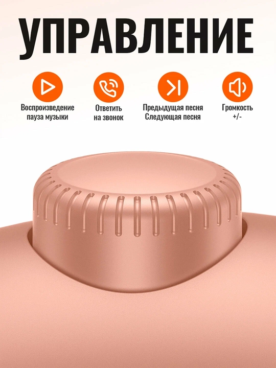 Наушники Hoco W65 Plus ANC беспроводные, Bluetooth 5.4, до 45 ч, ANC до 32 ч, 400 мАч, 2 ч