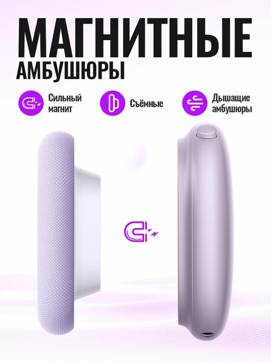 Наушники Hoco W65 Plus ANC беспроводные, Bluetooth 5.4, до 45 ч, ANC до 32 ч, 400 мАч, 2 ч