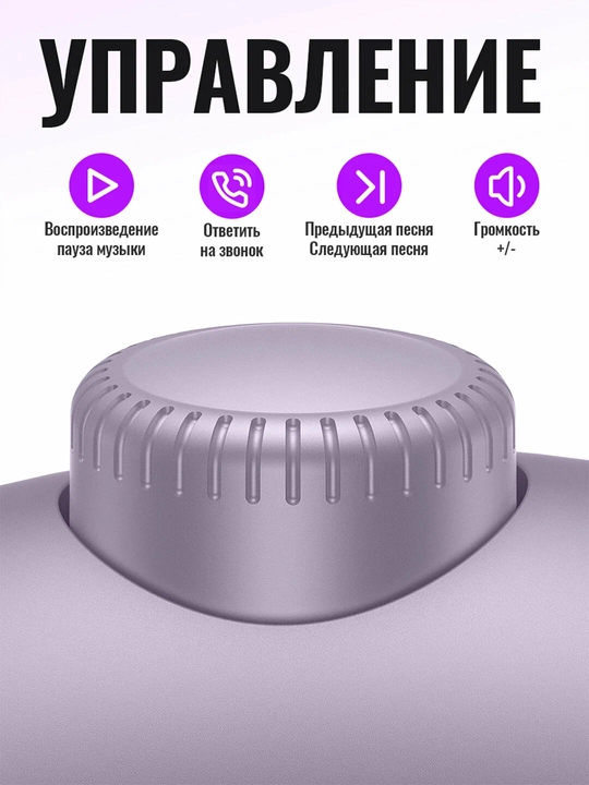 Наушники Hoco W65 Plus ANC беспроводные, Bluetooth 5.4, до 45 ч, ANC до 32 ч, 400 мАч, 2 ч