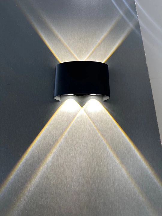 Dizayn, qo‘shaloq, devorga o‘rnatiladigan LED Bra, 10 Vt, 3000K, alyuminiy, uy va ofis uchun