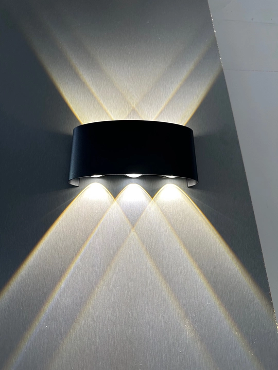 Dizayn, qo‘shaloq, devorga o‘rnatiladigan LED Bra, 10 Vt, 3000K, alyuminiy, uy va ofis uchun