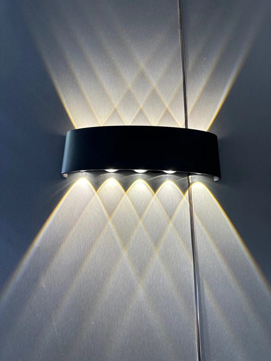 Dizayn, qo‘shaloq, devorga o‘rnatiladigan LED Bra, 10 Vt, 3000K, alyuminiy, uy va ofis uchun