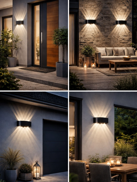 Dizayn, qo‘shaloq, devorga o‘rnatiladigan LED Bra, 10 Vt, 3000K, alyuminiy, uy va ofis uchun