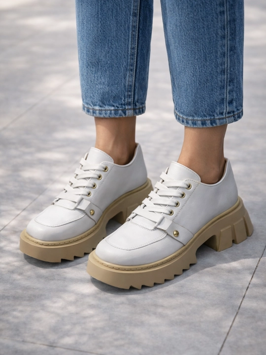 Женские кроссовки на платформе — стильные chunky sneakers, удобная повседневная обувь - 