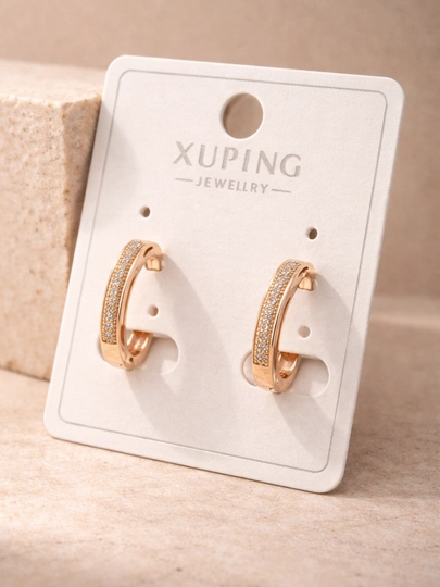 Женские серьги золотого цвета, бренд Xuping — LESHOES-XUP001-МАНГО