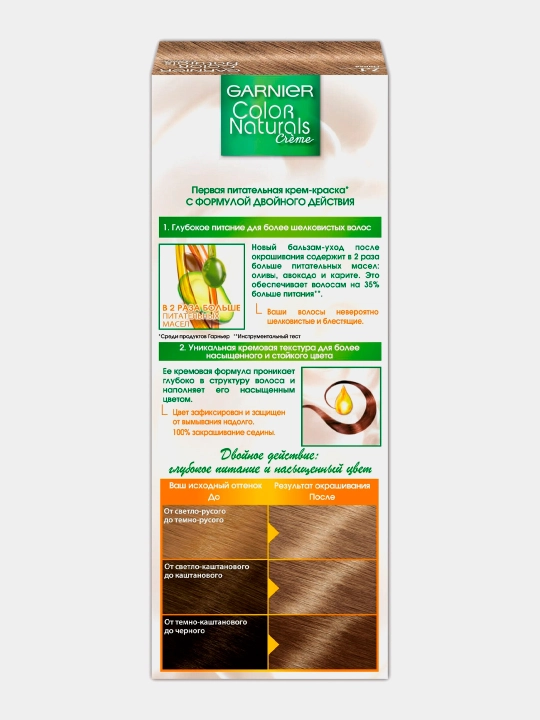Краска для волос Garnier color naturals 7.1 Ольха
