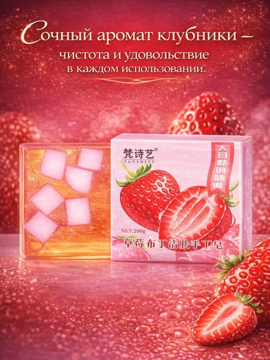 Фруктовое ароматное арт-мыло для лица и тела, 200 г