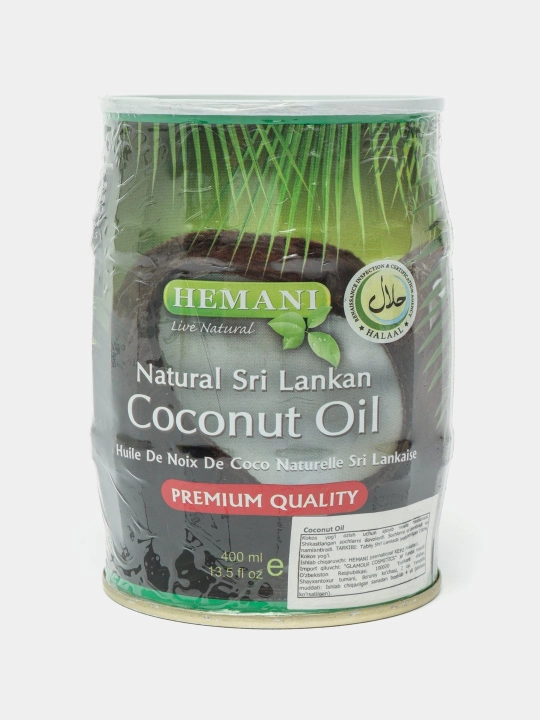 Hemani natural kokos yog'i, tana, soch, yuz va massaj uchun tabiiy kosmetik