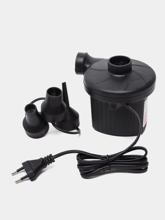 Havo matraslari va basseynlar uchun elektron nasos, 3 dona nasadkasi bilan, intex nasos - 