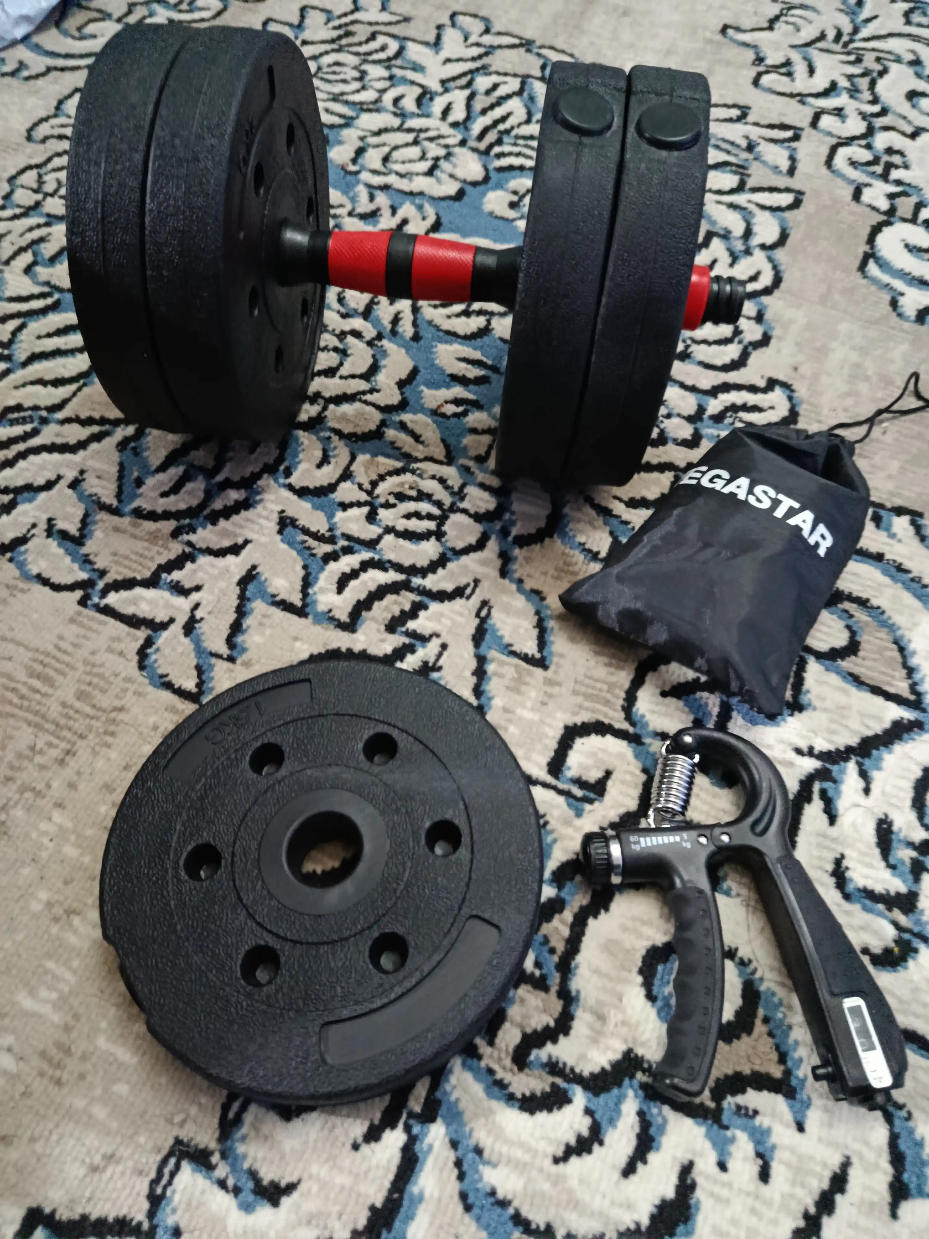 Набор гантелей и штанги, спорт, фитнес, тренажер, 2 в 1, 10-30 кг