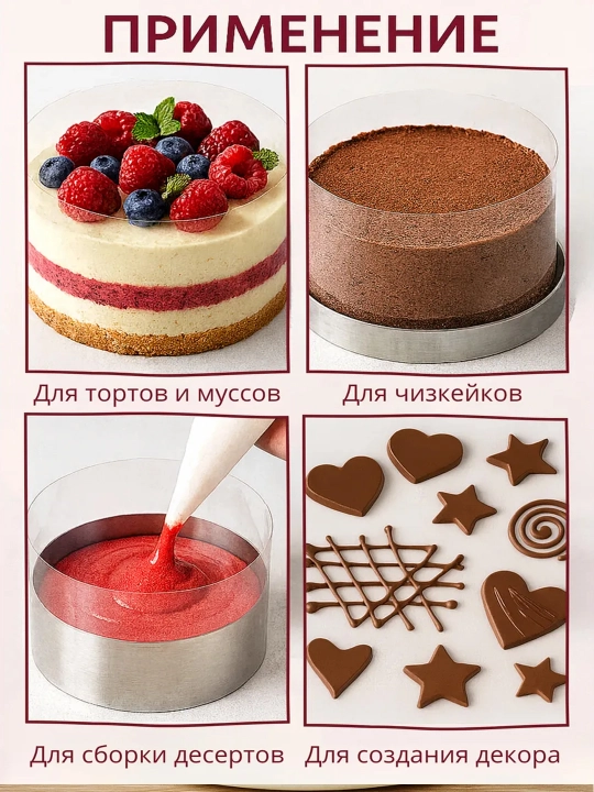 Ацетатная лента для торта, кондитерская плёнка для муссовых и бисквитных тортов