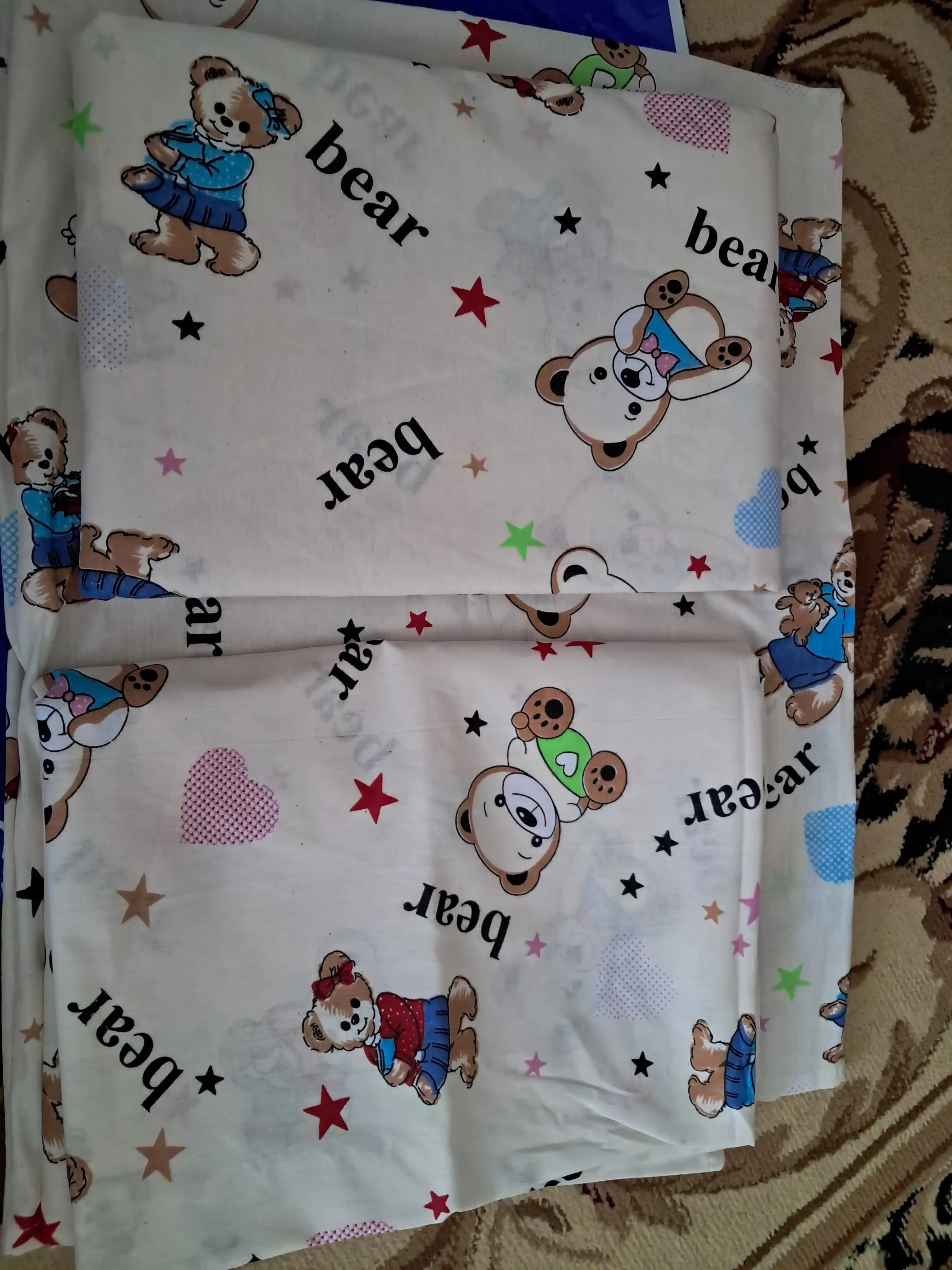 Bolalar uchun Choyshab to'plami POPLIN 1.5 kishilik komplekt, paxta, gippoallergenniy