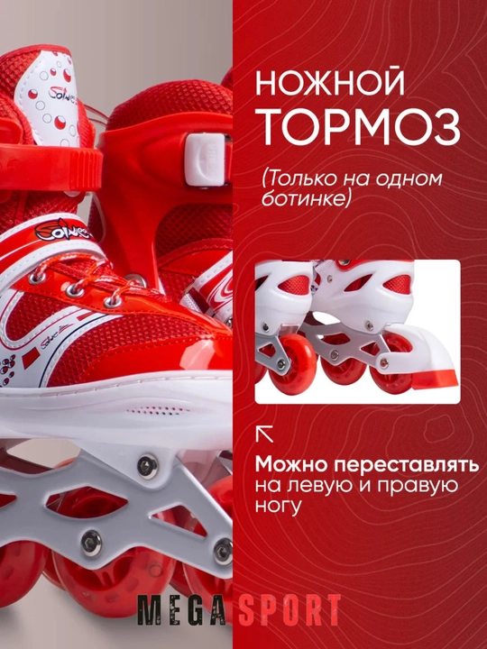 Детский комплект роликовых коньков с защитным снаряжением