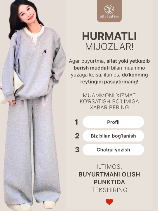 Ayollar oversize sport kostyumi, futbolka va shim S–5XL — ELLY FASHION