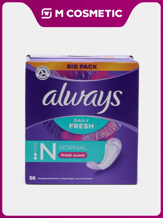 Always Normal Fresh Scent kundalik qistirmalari, 56 dona - 