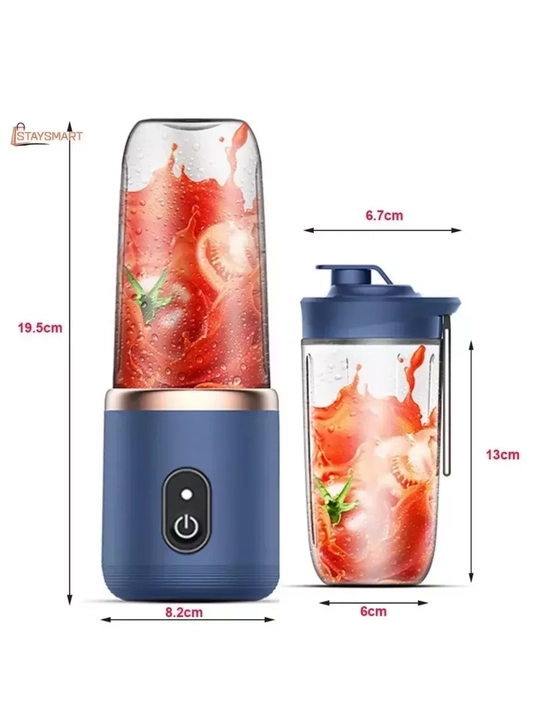Portativ mini blender – kokteyl va smuzi uchun, 500 ml, 1200 mA·soat, USB zaryadlash