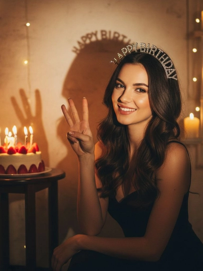 Ободок Happy Birthday, аксессуар на день рождения, аксессуар для фотосессии
