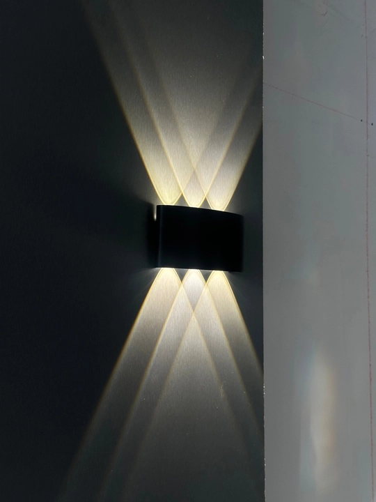 Dizayn, qo‘shaloq, devorga o‘rnatiladigan LED Bra, 10 Vt, 3000K, alyuminiy, uy va ofis uchun