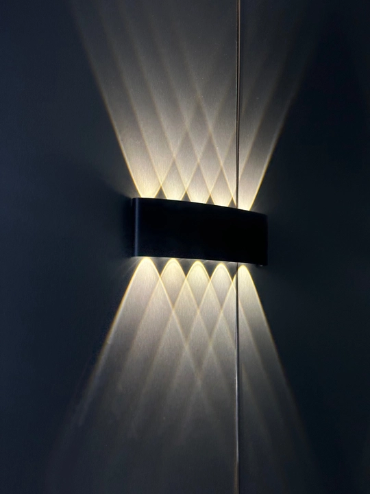 Dizayn, qo‘shaloq, devorga o‘rnatiladigan LED Bra, 10 Vt, 3000K, alyuminiy, uy va ofis uchun